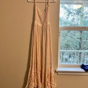 Elegant Cream Maxi Dress
